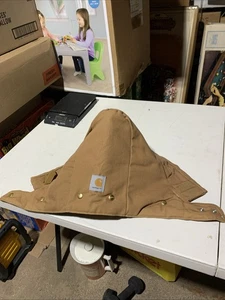 NWT Carhartt Detachable Snap On Hood Replacement Lined Brown - Hood Only 14806 - Picture 1 of 8