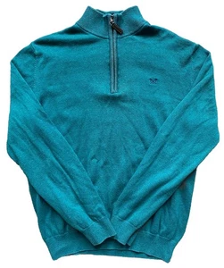 CREWWEAR Hombres Algodón Cachemira 1/4 Cremallera Sudadera Jersey Talla Grande L En muy buena condición - Imagen 1 de 10