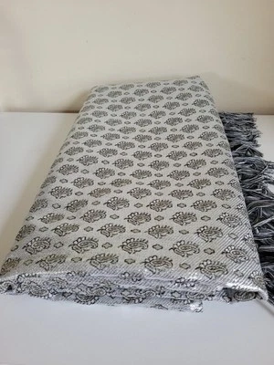 Camel Brand Kashmiri Shawl Made in India silver - image 1 of 4