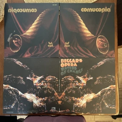 Rare 70s Prog Rock Vinyl Reissue Lot (2 LPs) Beggars Opera Cornucopia Records - Immagine 1 di 4