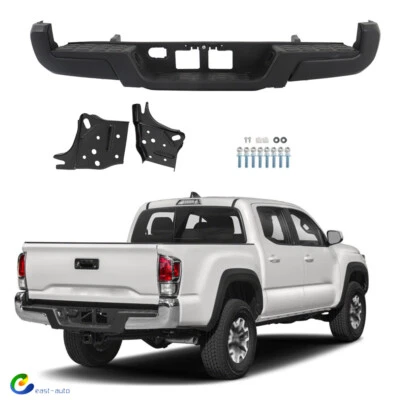 TO1103125 Rear Step Bumper Powdercoated Black Steel For Toyota Tacoma 2016-2023 - Image 1 of 4