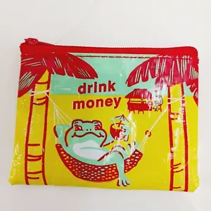 Blue Q Coin Purse Credit Gift Card Drink Money Frog Hammock Boat Alcohol Bag - Picture 1 of 2