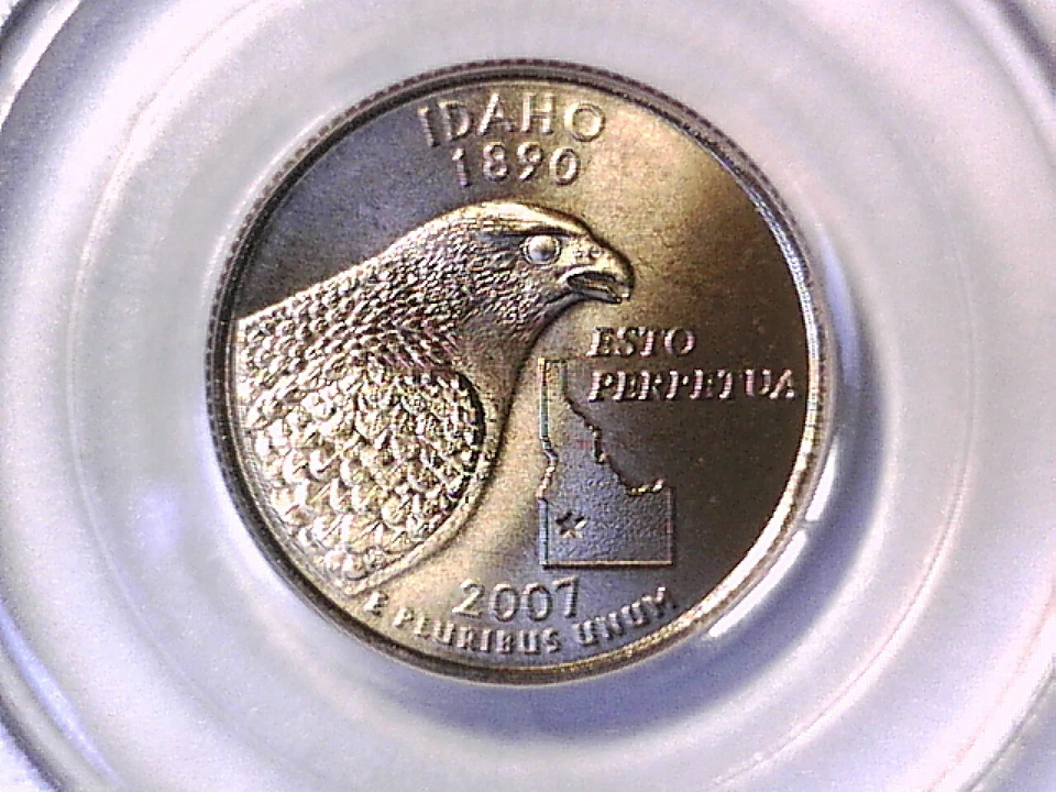 2007 D Washington Idaho State Quarter PCGS MS 68 Satin Finish 12315506 - Image 1 of 4
