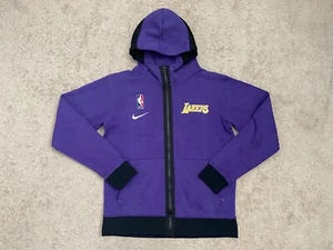 Los Angeles Lakers Showtime Nike Therma Flex Full Zip Purple Hoodie Youth S NBA - Picture 1 of 11