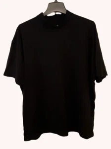 Men's T-shirt Oversized BIG & TALL Short-Sleeved, XL Deep Black NEW with tags - Picture 1 of 8