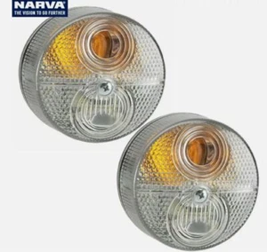 2x Narva Front Indicator/Park Lamp 80mm | 12/24V | No Bulbs Included | 87280 - Picture 1 of 1