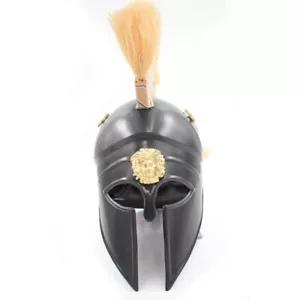 Mittelalterlicher korinthischer Kriegerhelm mit Feder 18 Stärke Stahl tragbar für Erwachsene - Bild 1 von 5