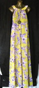 Full Length Yellow Slip Dress Beach Cover Size 16 Tall New - Picture 1 of 5
