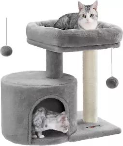 Feandrea Cat Tree, Cat Tower with Sisal-Covered Scratching Post, Cat Condo with  - Picture 1 of 8