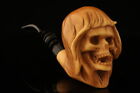 Grim Reaper Block Meerschaum Pipe by Kenan with custom case 13095