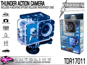 THUNDER ACTION CAMERA - 1080P, Wi-Fi, WATERPROOF CASE, 6 MOUNT OPTIONS TDR17011 - Picture 1 of 4