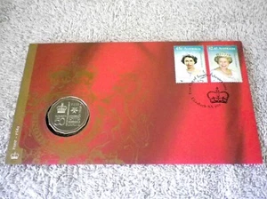 PNC Australia 2002 50c QUEEN ELIZABETH II GOLDEN JUBILEE - Picture 1 of 5