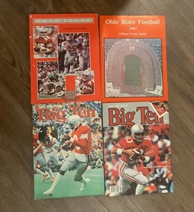 OHIO STATE FOOTBALL VINTAGE MEDIA GUIDES/ATHLON'S  '76, '81, '83, '89 Lot of 4 - Picture 1 of 2