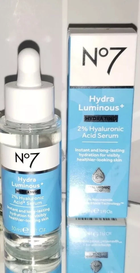 Suero hidratante luminoso Boots No7 Hydra 2 % ácido hialurónico + 5 % niacinamida 1 oz Foto 1 de 1