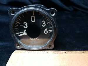 Vintage Aircraft Aviation Gauge Used As Is Untested Temperature - Bild 1 von 4