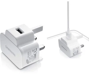 GENUINE WALL CHARGER AND USB CABLE FOR SAMSUNG Galaxy Tab S Tab A 10.5" Tablet - Picture 1 of 5