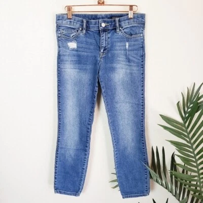 Pantalones de mezclilla para mujer Club Monaco desgastados ajustados talla 4 Foto 1 de 4