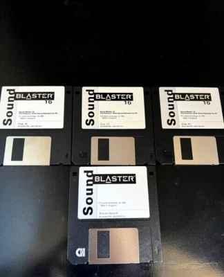 Vintage Sound Blaster 3.5” Floppy Software Disk. 3 Disc Installation Application - Image 1 of 2