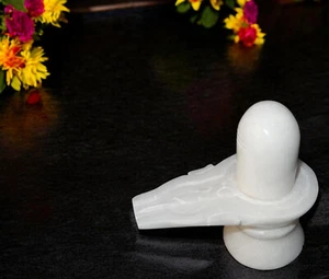 6" handwerkliche Marmor Shiva Lingam Statue glatte Oberfläche handgefertigt zitterendes Idol Dekor - Bild 1 von 8