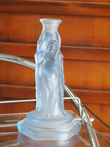 Antique Art Deco Walter & Sohne Candlestick Frosted Glass Lady Lamp - Picture 1 of 3