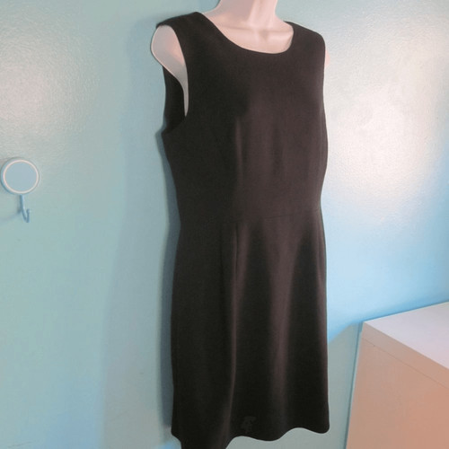 Abito da lavoro tubino nero donna Kate Spade taglia 12 foderato zip posteriore tutte le stagioni