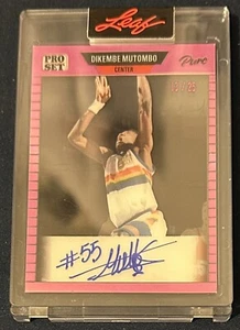 2023 Dikembe Mutombo Leaf Pro Set Pure '89 Magenta Spectrum Auto 89-DM2 /25 - Picture 1 of 4