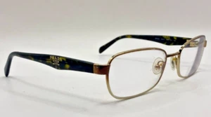 PRADA EYEGLASSES FRAMES ONLY VPR620 AAX-101 Brown Gold 53-17-135 - Picture 1 of 8