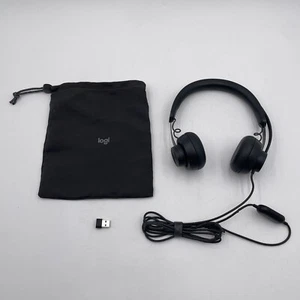Logitech Zone 750 Wired On-Ear Headset Graphite - READ - Picture 1 of 8