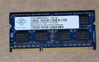 DELL NANYA 4GB SO-DIMM PC3-12800 DDR3 - NOTEBOOK / LAPTOP / AIO : MEMORY - RAM - Image 1 of 2