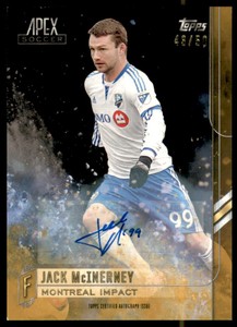 2015 Topps Apex MLS Autographs Gold #49 Jack McInerney Auto /50