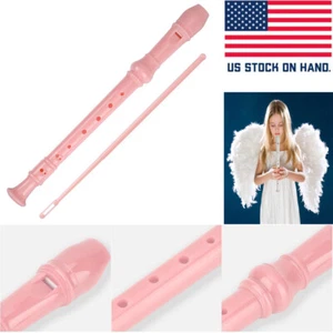 2PC 13in 8 holes Musical Instrument Recorder Flute Pink Children's Toys Beginner - Picture 1 of 13