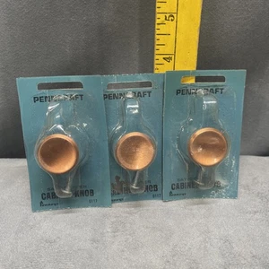 Lote De Colección De 3 Perillas De Gabinete Penncract Satin Cooper Fundidas A Presión Hechas En EE. UU. 0117 - Imagen 1 de 21