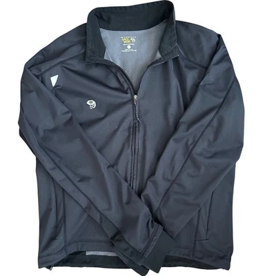 Chaqueta Mountain Hardwear XL con cremallera completa negra ropa deportiva ligera para exteriores para hombre Foto 1 de 4