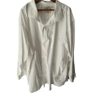 Oak Hill Button Down Shirt Men’s 22 37/38 White Classic Fit Long Sleeve Dress - Picture 1 of 7