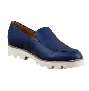 NIB Sz 7.5 W Vionic Kensley Women's Loafers & Slip-Ons Shoes Navy Leather - Picture 1 of 17