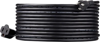Turbo-Series Black 25 FT Indoor / Outdoor  16/3 Extension Cord  Weatherproof - Image 1 of 4