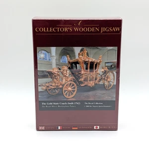 Wentworth Wooden Jigsaw Puzzle 140 Pc 6.5x9.5 The Gold State Coach 1762 England - Picture 1 of 6