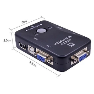 2-Port USB 2.0 KVM Switch Box Switcher Selector For Mouse Keyboard Monitor - Afbeelding 1 van 6