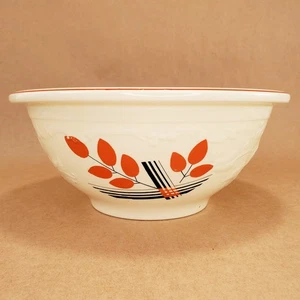 VINTAGE Homer Laughlin Küche Kraft 10" Rührschüssel Art Deco Blatt HLC USA - Bild 1 von 16