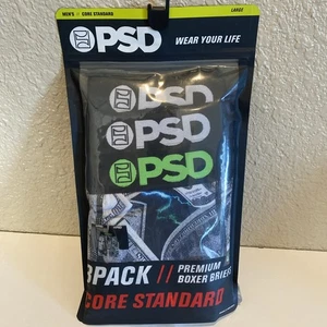 psd mens underwear large 3 pack Hotshot Money Guap Black Grey Boxer Briefs New - Picture 1 of 5