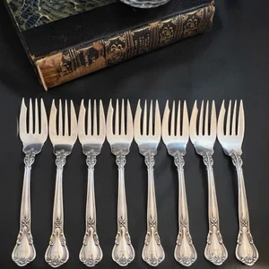 CHANTILLY Salad Forks Set of 8 by GORHAM SILVER Sterling Silver 6 3/8" - Picture 1 of 8