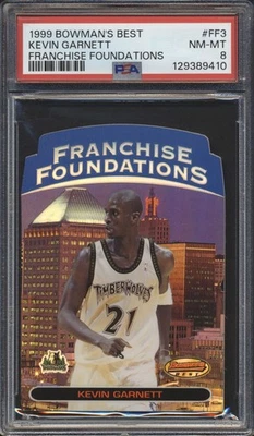 Bowman's Best Franchise Foundations 1999 Kevin Garnett #FF03 PSA 8 CELTICS HOF Foto 1 de 2