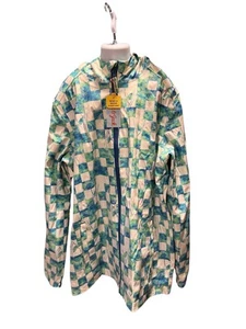 ๐ Cat & Jack Shark Green White Rain Coat XL 14 - Picture 1 of 4