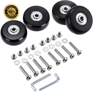 50 X 18Mm Set of 4 Luggage Suitcase Replacement Wheels - Picture 1 of 12