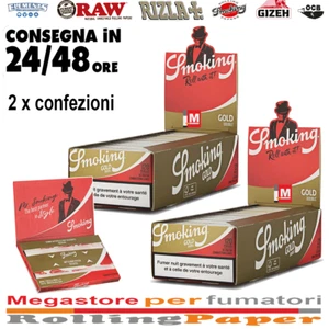 3000 Cartine SMOKING Oro Corte Doppie Gold - 2 x Confezione 25 Libretti - Zdjęcie 1 z 2