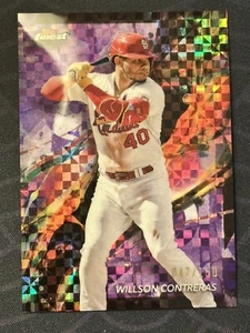 2024 Topps Finest Purple Checkerboard Willson Contreras /150 SP Cardinals - Picture 1 of 3