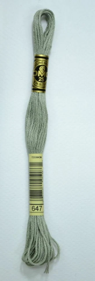 12 Pack DMC 6-Strand Embroidery Cotton 8.7yd-Medium Beaver Grey 117-647