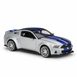 1/24 Ford Mustang Model Car Diecast Street Racer Toy Cars Metal Vehicles Silver - Picture 1 of 17