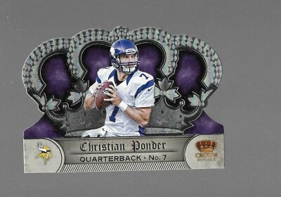 2012    Christian Ponder, Panini Crown Royale, Die-Cut - Image 1 of 2
