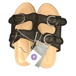 Universal Thread Women's sz 6 Black Buckle on Sandals New with Tags - Picture 1 of 3